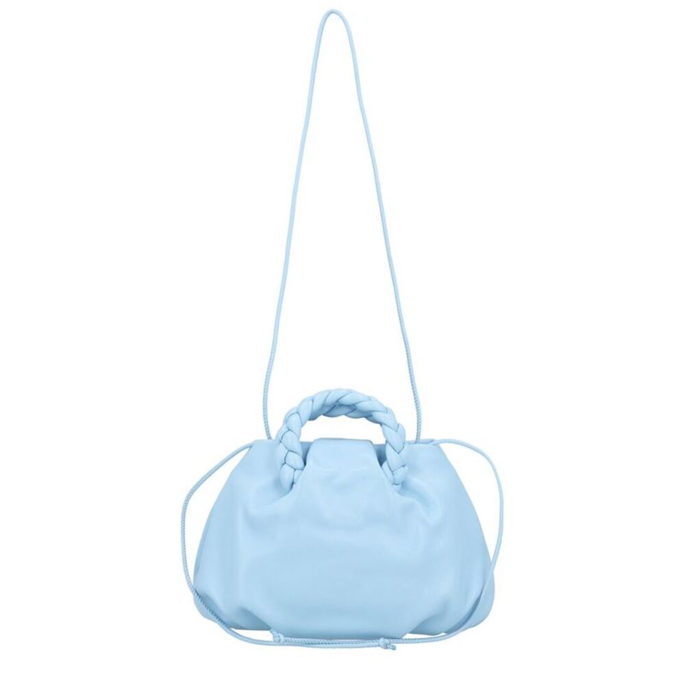 Hereu Bombon Leather Top Handle Bag, Blue